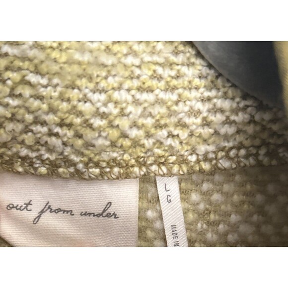 OUT FROM UNDER Brook 1/4 Zip Large Pullover Sweatshirt Urban Outfitters Green - Picture 4 of 5